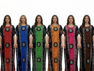 Bata de algodón personalizada de talla grande para mujer, holgada, con encaje, lentejuelas, borlas, turbante, vestido africano Dashiki con pañuelo - Product Image 5