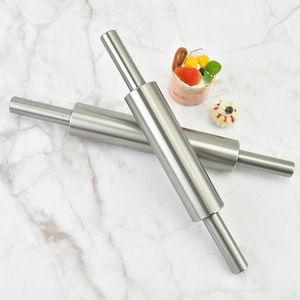 430 thép không gỉ cán <span class=keywords><strong>Pin</strong></span> bột con lăn công cụ nhà bếp nấu ăn bánh bao da không dính con lăn cán <span class=keywords><strong>Pin</strong></span> - Product Image 2