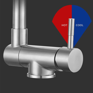 <span class=keywords><strong>Robinet</strong></span> de cuisine moderne pliable en acier inoxydable brossé avec mélangeur rotatif à 360 degrés, <span class=keywords><strong>robinet</strong></span> d'eau pour fenêtre <span class=keywords><strong>avant</strong></span>, accessoire - Product Image 3