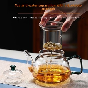 Set da Tè in Vetro Borosilicato di Alta Qualità Stile Cinese, Senza BPA, Non Tossico, Ecologico, Resistente al Calore con Coperchio - Product Image 3