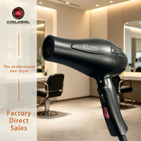 Sèche-cheveux professionnel haute puissance pour salon de coiffure avec cordon d'alimentation allongé, vent froid et chaud, température constante, soin des cheveux, coiffage à domicile