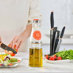 Distributeur d'huile d'olive et de <span class=keywords><strong>vinaigre</strong></span> <span class=keywords><strong>comestible</strong></span> de cuisine avec mesures pour bouteilles en verre de 500ml Ensemble de luxe - Product Image 6