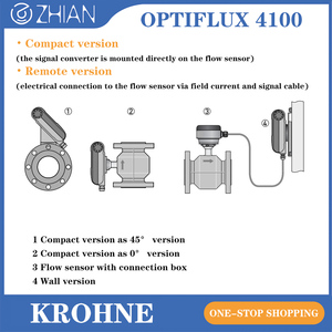 เครื่องวัดการไหล KROHNE OPTIFLUX4100 DN200 20 มม. 8 นิ้ว เซ็นเซอร์วัดการไหลแบบแม่เหล็กในตัวสำหรับน้ำ OEM ปรับแต่งได้ - Product Image 5