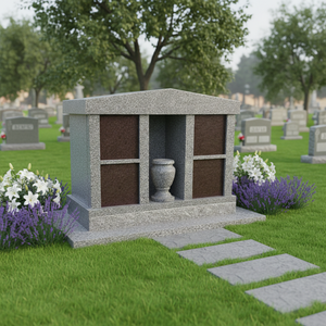 Proveedores y fabricantes de nichos de columbario de granito, 2 nichos de columbario de granito gris + columbario con puertas negras - Product Image 1