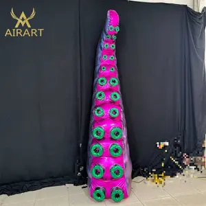 Novo estilo de decoração de festa inflável tentáculo roxo, balão inflável com tentáculo brilhante à venda