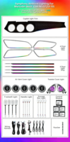 Lumière Ambiante Intérieure de Voiture Symphonie 256 Couleurs Améliorée pour Mercedes-Benz CLA W117 GLA W156 X156 Accessoires et Décoration