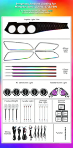 Actualización Symphony 256 Color luz ambiental Interior del coche para Mercedes Benz <span class=keywords><strong>CLA</strong></span> W117 GLA W156 X156 accesorios Decoración - Product Image 5