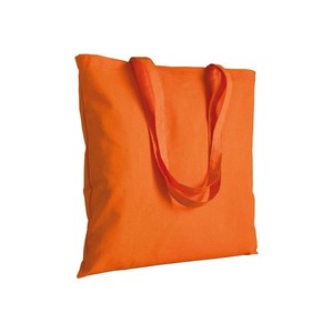 Bolsa de Compras de Algodón Personalizable, Tamaño Grande, Asas Largas, Color Naranja, para Uso Diario - Product Image 1