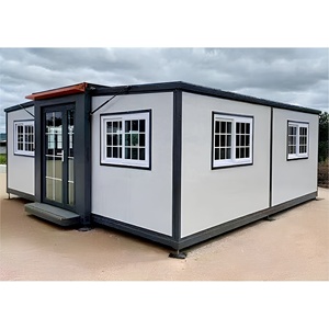 Casa Container Espandibile 20ft 40ft, Modulo Prefabbricato con <span class=keywords><strong>2</strong></span> Camere da Letto e Soggiorno, Pannelli Sandwich in Acciaio, Design Ecologico - Product Image 1