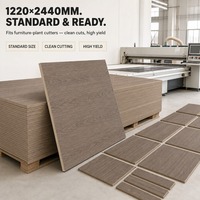 Panneau de fibres à densité moyenne en mélamine mate, adapté aux meubles haut de gamme, panneau de fibres personnalisé pour toute la maison