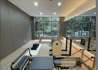 Équipement Pilates Combo Baril et Échelle en Bois d'Érable, Durable, Portable, Réglable, pour Studio et Domicile, Correcteur de Posture et de Colonne Vertébrale, Santé