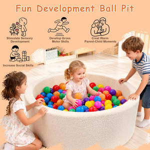 OEM Toddler Indoor Custom Comfortable Kids <b>Play</b> <b>Sofa</b> Modern Soft Baby Ball Pool Wholesale Soft Ball Pools Round Foam Ball Pit - Product Image 4