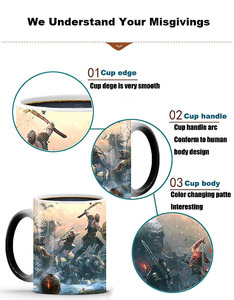 Fabrika renk değiştirme Viking Wars Warfare kupalar seramik sıcak su yüceltme fincan isı duyarlı yıldız tanrı savaş kahve kupa - Product Image 3