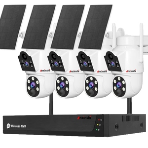 Système IP extérieur solaire WiFi PTZ 8 canaux NVR à double objectif avec vision nocturne intelligente, stockage de données sur disque dur, capteur CMOS et audio bidirectionnel OEM - Product Image 1
