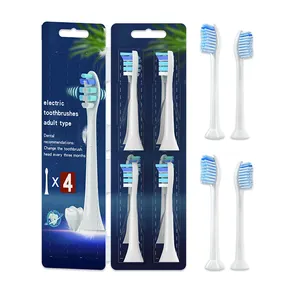 Factory price toothbrush replacement cleansing brush replacement sonic heads 4pcs toothbrush heads Hx605