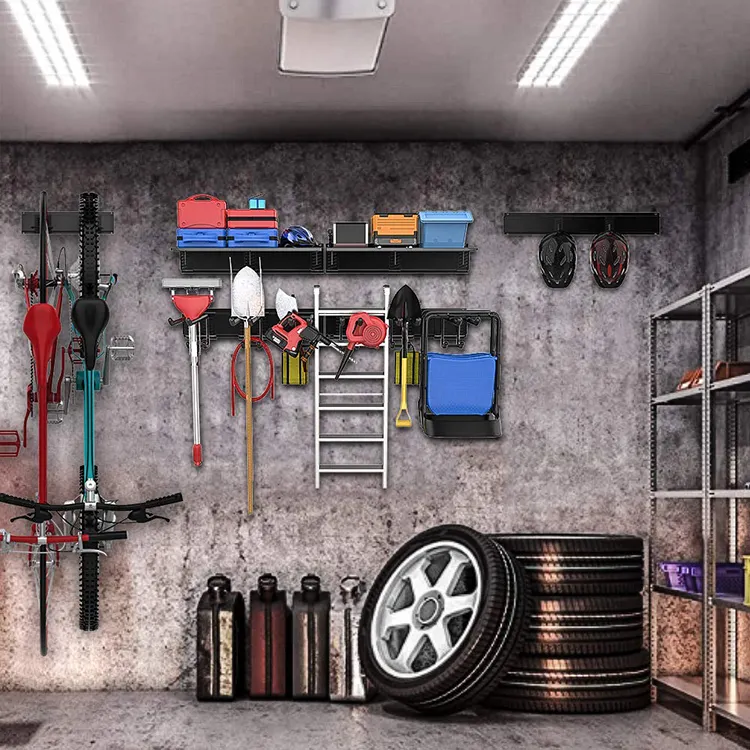 Jh-Mech Wall Mount Overhead Rekken Garage Organizer Systemen Garage Overhead Opbergrek