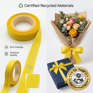 Cinta de Tencel Ecológica de Lujo, Cinta de Lyocell Suave Similar a la Seda para Envolver Regalos, Cinta Sostenible con Logotipo Personalizado Impreso, Venta al por Mayor - Product Image 1