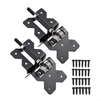 Charnières de portail robustes à fermeture automatique, à montage sur poteau, à levier de gravité, pour portails en bois et clôtures en PVC/vinyle