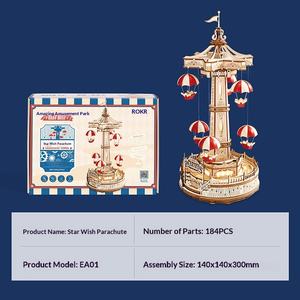 Usine de café en bois à assembler soi-même, modèle de blocs de construction, jouet <span class=keywords><strong>puzzle</strong></span> 3D, animaux, nature, cadeau d'anniversaire, de Nouvel An, unisexe - Product Image 6