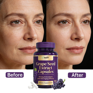 OEM Grape Seed Extract Capsules 200mg Vegan Herbal Antioxidant Polyphenol Supplement Skin Elasticity Cardiovascular Wellness - Product Image 3