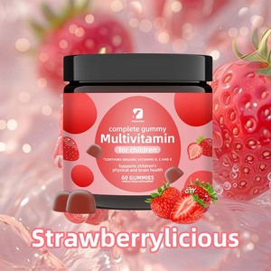 Gomitas Multivitamínicas Orgánicas con Sabor a Fresa para Niños, Suplementos Vitamínicos Masticables con Vitaminas D, C y <span class=keywords><strong>K</strong></span> - Product Image 6