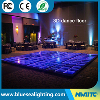 Panel portátil de vidrio templado para Dj, pista de baile led 3d para discoteca