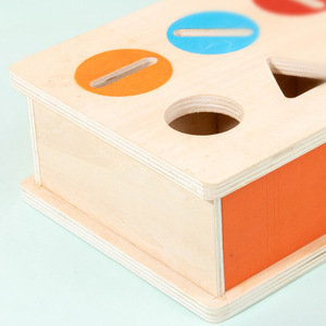 Jeu éducatif Montessori en bois tendance 2026 : Boîte de tri de formes et de couleurs, entraînement à la motricité fine, cadeau pour enfants - Product Image 4