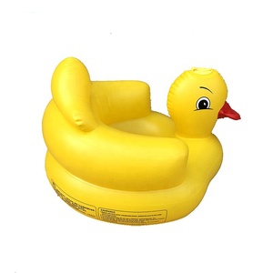 Waterhan Bouée <span class=keywords><strong>de</strong></span> gymnastique gonflable personnalisée pour enfants, motif canard jaune, portable, pour intérieur et extérieur, en PVC étanche, pliable, 150 cm, 20 kg+ - Product Image 3