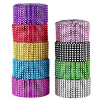 Ruban en acrylique élégant avec strass et diamants pour décorations de gâteaux de mariage, anniversaires, baby showers et événements festifs