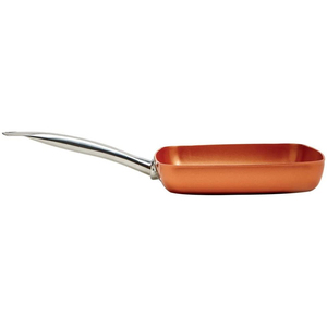 Wie gesehen, wie auf TV 9,5 zoll luft braten kupfer Aluminium non-stick keramik beschichtung kochen topf quadrat braten pan mit deckel - Product Image 2