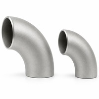 Coude à 45 degrés en acier inoxydable WP316L SCH80, soudé bout à bout, pour traitement chimique haute température, usiné CNC de précision, conforme ASME B16.9 ASTM A403