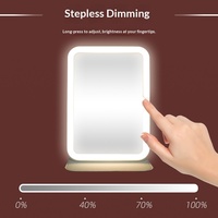 Miroir de Maquillage Portable Pliant à LED avec Grossissement Personnalisable, Simple Face, pour Bureau, Dortoir et Voyage