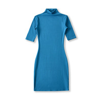 Robe moulante Pure Wind à col montant, nouvelle collection printemps 2026, en cachemire, silhouette crayon, taille empire, sans manches, extensible, couleur unie, très tendance
