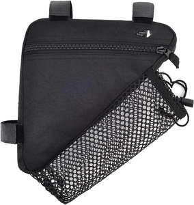 Échantillon gratuit Sac de rangement pour vélo avec fermeture éclair personnalisée Étui à usage spécial pour tube de selle Cadre avant de vélo Boîte de rangement triangulaire pour vélo - Product Image 1