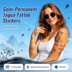 Tatuajes Temporales Jagua, Diseño de Flor de Loto, Estilo Tinta China, Resistentes al Agua, Semipermanentes, Seguros para la Piel, OEM/ODM - Product Image 3