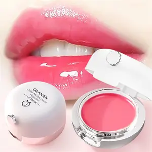 Großhandel Private Label Makeup Care Vegane Bio Feuchtigkeit spendende pflegende Gelee Pink Collagen Sleeping Lip Mask