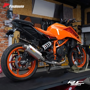 โรงงานฟอร์ซาวนด์ ราคาขายส่ง ท่อไอเสียรถมอเตอร์ไซค์ <span class=keywords><strong>KTM</strong></span> <span class=keywords><strong>Duke</strong></span> <span class=keywords><strong>390</strong></span> RC390 ปี 2024-2026 รุ่นดัดแปลงสำหรับการแข่งขัน แบบสวมติดตั้งง่าย - Product Image 2