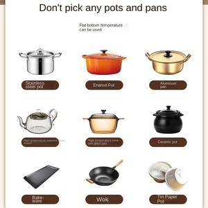 OEM Venta caliente 2200W Cocina de inducción de cerámica Cocina eléctrica Tecnología infrarroja Acero inoxidable 3500W Perilla de aluminio Uso en la cocina - Product Image 6