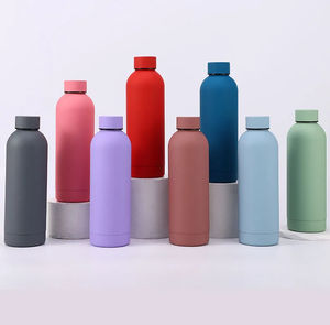 300-1000ml peinture en caoutchouc bouteille de Style américain 304SS intérieur + 201 isolation de la coque petite bouche conception <span class=keywords><strong>famille</strong></span> extérieur - Product Image 1