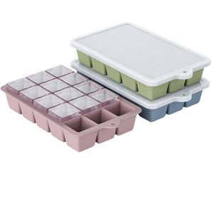 Food Grade <b>Silicone</b> Ice Cube Tray <b>Large</b> Cavities Eco-friendly Dry Ice Trays <b>Mold</b> Safe Yellow Black Color - Product Image 3