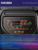 KAKUSIGA Enceinte sans fil avec lumière flamme et double subwoofer de 8 pouces pour home cinéma, vente en gros usine