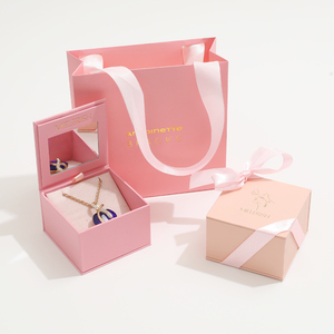 Custom Logo Luxury Jewelry Gift <b>Box</b> with <b>Mirror</b> Magnetic Closure Cardboard <b>Box</b> with Tote Bag - Product Image 5