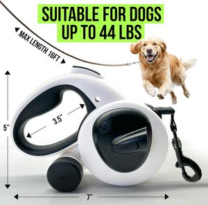 Laisse de <span class=keywords><strong>chien</strong></span> rétractable automatique classique de luxe, avec lumière LED réfléchissante, suivi <span class=keywords><strong>GPS</strong></span>, conception anti-choc, durable et résistante à l'eau - Product Image 1