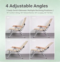 Chaise de jardin pliable moderne, robuste, réglable, confortable et portable, pour le camping, la plage, le jardin, la pêche