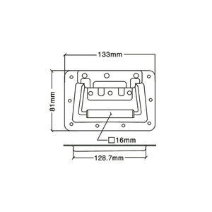 Lichuna Nhà cung cấp kim loại bền chuyến bay trường hợp phần cứng phụ kiện hành lý kéo xử lý hộp khóa - Product Image 3