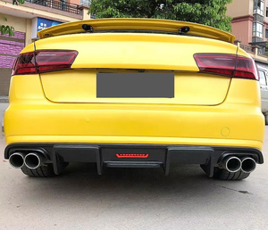 Diffusore in Vera Fibra di Carbonio Stile KB per Paraurti Posteriore <span class=keywords><strong>Audi</strong></span> <span class=keywords><strong>A6</strong></span> S6 C7 C7.5 2012-<span class=keywords><strong>2018</strong></span> - Product Image 4