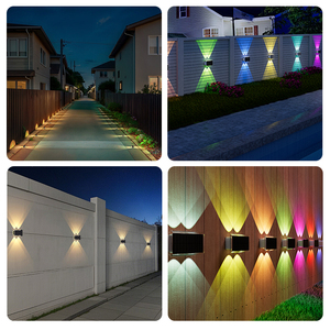 ไฟสวน LED RGB กันน้ำ IP44 พร้อมโลโก้สั่งทำพิเศษ สำหรับตกแต่งรั้วติดผนังภายนอก ใช้พลังงานแสงอาทิตย์ ชาร์จด้วยแบตเตอรี่ - Product Image 2