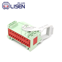 Connecteur de câble électrique étanche femelle LEAR 20 broches vert LISEN 32165KOW3