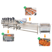 Babywortelkop- en staartknipper voor fruit- en groenteverwerkingslijn, productielijn voor het snijden van babywortelen