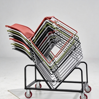 Chaise Visiteur PM-0471 Empilable en Plastique PP, Chaise de Bureau au Design Contemporain, Hauteur Réglable - Idéale pour la Maison, le Bureau, l'Hôtel, l'Atelier